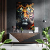 Tiger Brushed Aluminium Dibond Wall Art