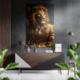 Mr. Lion Brushed Aluminium Dibond Wall Art