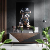 Puppy Brushed Aluminium Dibond Wall Art