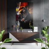 Black Panther Brushed Aluminium Dibond Wall Art