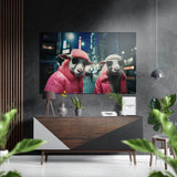 Sheeps Brushed Aluminium Dibond Wall Art