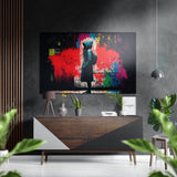 Confrontation Brushed Aluminium Dibond Wall Art