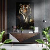 Mr. Tiger Brushed Aluminium Dibond Wall Art