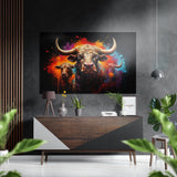 Bull Brushed Aluminium Dibond Wall Art