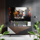 Bull Brushed Aluminium Dibond Wall Art