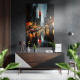 City at Night Brushed Aluminium Dibond Wall Art