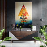 Triangles Brushed Aluminium Dibond Wall Art