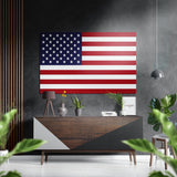 American Flag Brushed Aluminium Dibond Wall Art