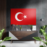 Turkish Flag Brushed Aluminium Dibond Wall Art