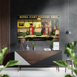 Retro Gas Station Brushed Aluminium Dibond Wall Art