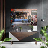 Retro Street Brushed Aluminium Dibond Wall Art