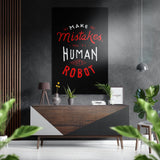 Make Mistakes Brushed Aluminium Dibond Wall Art