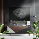 Brain Brushed Aluminium Dibond Wall Art