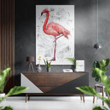 Flamingo Brushed Aluminium Dibond Wall Art