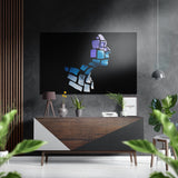 Patchwork Face Brushed Aluminium Dibond Wall Art