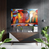 City of Colors Brushed Aluminium Dibond Wall Art