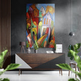 City of Colors Brushed Aluminium Dibond Wall Art