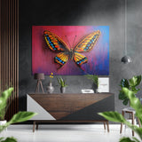 Butterfly Brushed Aluminium Dibond Wall Art