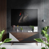 Black Swan Brushed Aluminium Dibond Wall Art