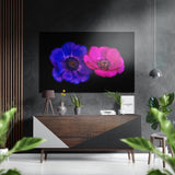 Flowers Brushed Aluminium Dibond Wall Art