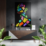 Giraffe Style Brushed Aluminium Dibond Wall Art