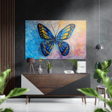 Butterfly Brushed Aluminium Dibond Wall Art