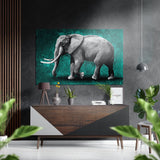 Elephant Brushed Aluminium Dibond Wall Art