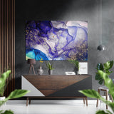 Purple Wave Brushed Aluminium Dibond Wall Art