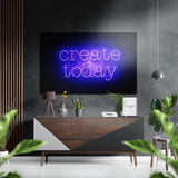 Create Today Brushed Aluminium Dibond Wall Art