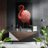 Flamingo Brushed Aluminium Dibond Wall Art