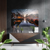 River in the City Brushed Aluminium Dibond Wall Art