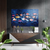 Fish Brushed Aluminium Dibond Wall Art