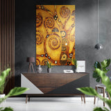 Klimt's Tree of Life Brushed Aluminium Dibond Wall Art