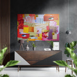 Patchwork Brushed Aluminium Dibond Wall Art