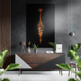 Giraffe Brushed Aluminium Dibond Wall Art