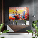 Boat Brushed Aluminium Dibond Wall Art