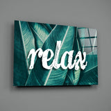 Relax Glass Wall Art