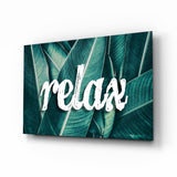 Relax Glass Wall Art