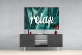 Relax Glass Wall Art