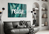 Relax Glass Wall Art