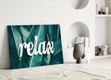 Relax Glass Wall Art