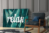 Relax Glass Wall Art