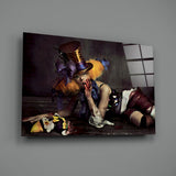 Female Clown Glass Wall Art