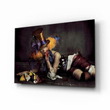 Female Clown Glass Wall Art