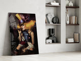 Female Clown Glass Wall Art