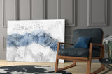 Blue Fog Glass Wall Art