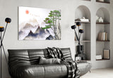 Abstract Forest Glass Wall Art