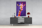 Giraffe Glass Wall Art