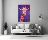 Giraffe Glass Wall Art