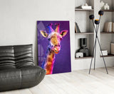 Giraffe Glass Wall Art